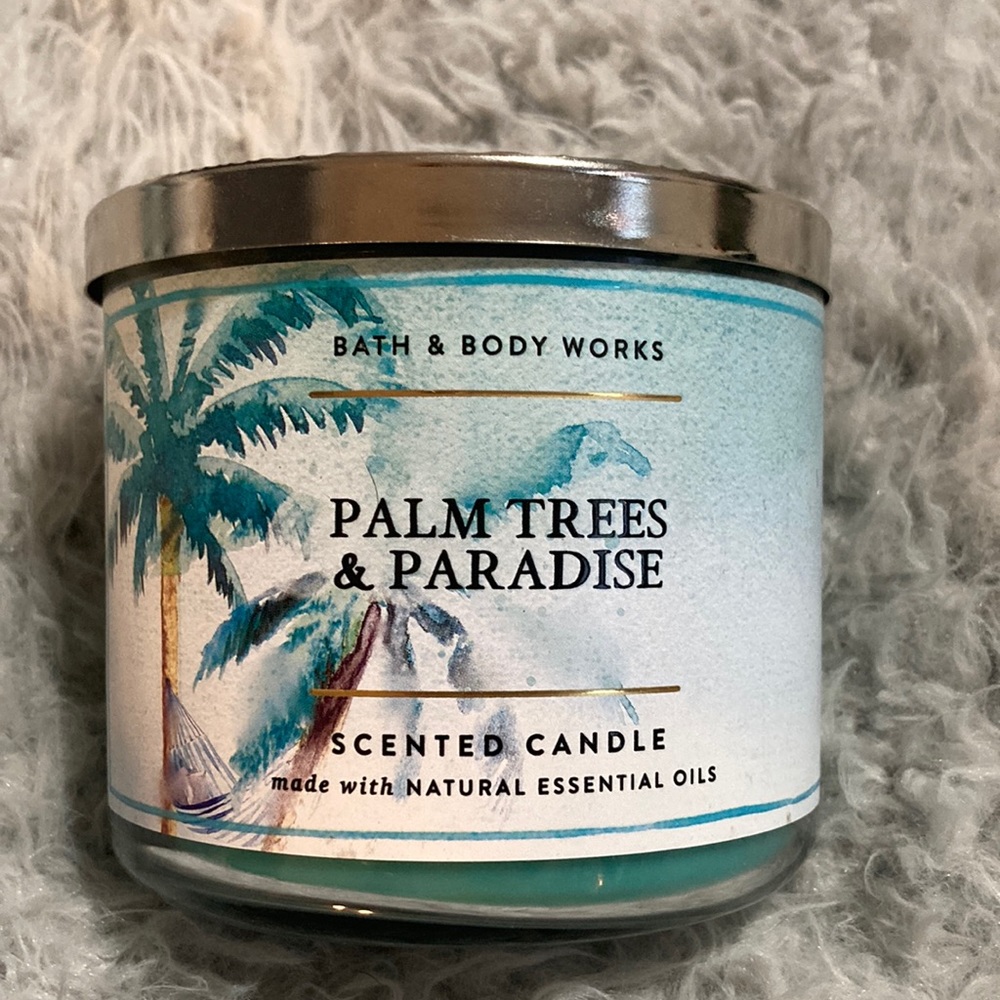 Bath & Body Works Palm Trees & Paradise 3 wick candle